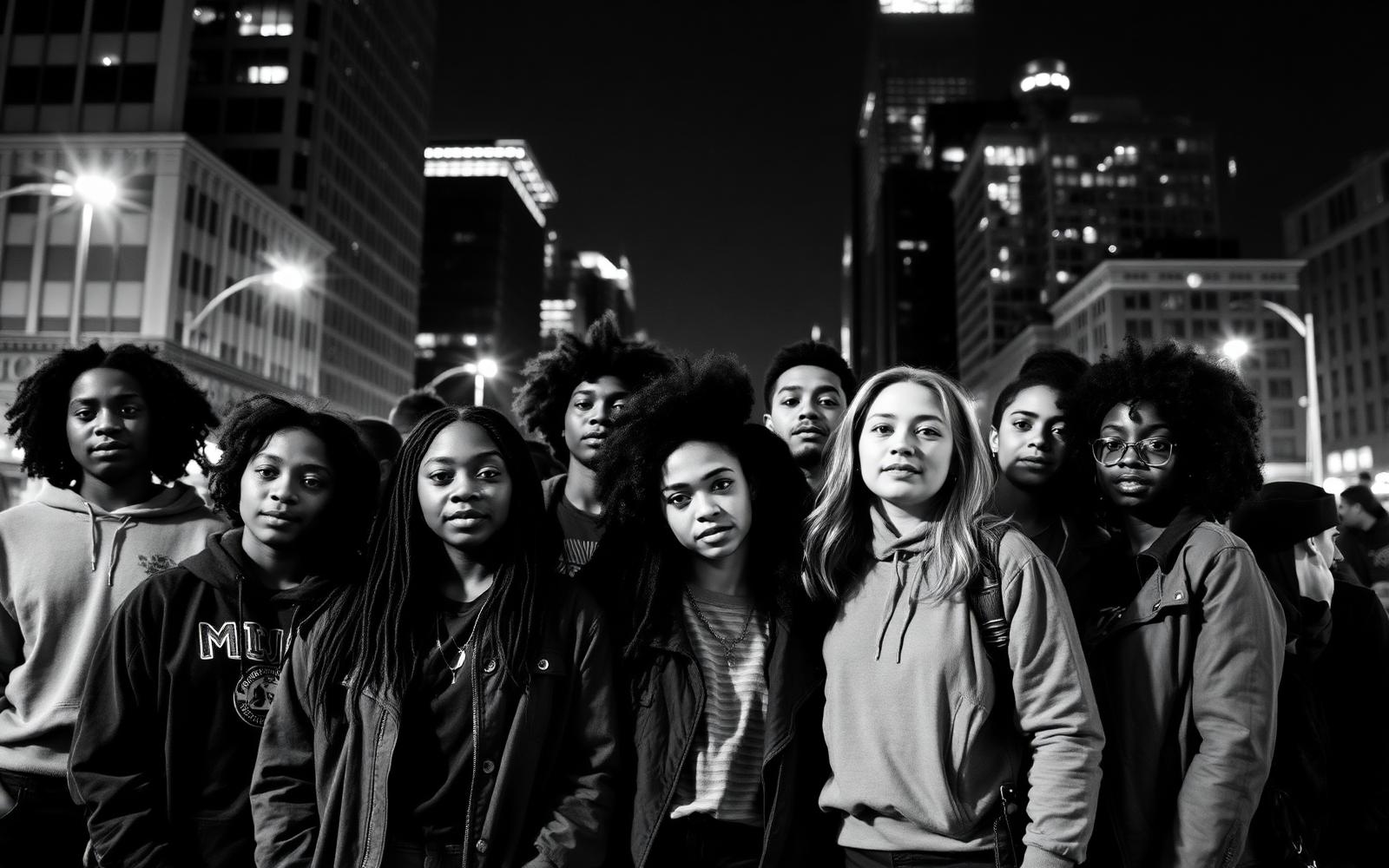 Community youth standing together